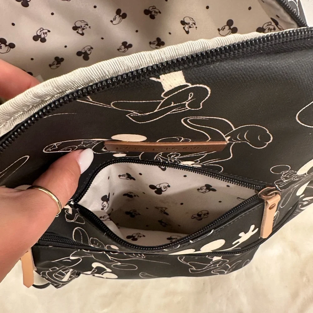 Petunia Pickle Bottom Black and Cream Mickey mini Mouse Backpack diaper bag!